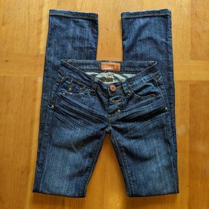 Stephenson Denim Finery Low-rise Button fly Jeans, Size 24